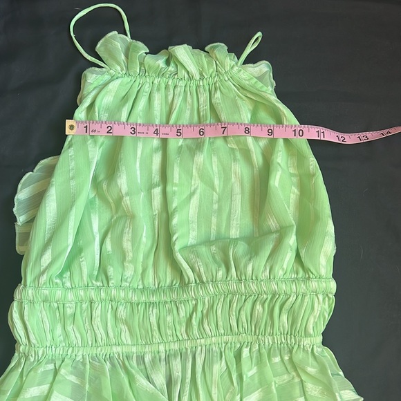 ASOS Design Lime Green Backless Halter Top   Size 6 - Picture 4 of 8